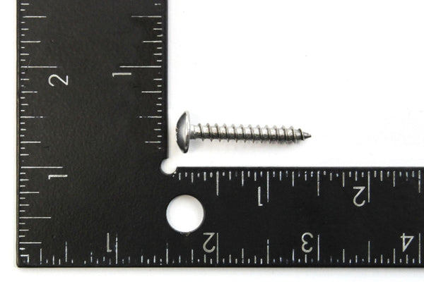 10 Piece Pan Head Screw Set for Dock Bumper Installation Marine Grade Stainless Steel 10 x 1-1/4 Inches SS