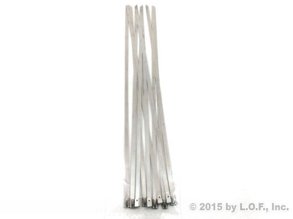 10-Pack Heavy Duty 12 Inches (115lbs) Stainless Steel Exhaust Locking Zip Cable Ties