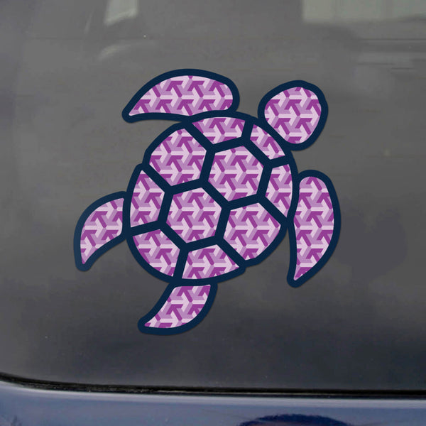 Red Hound Auto Sea Turtle Geometric Purple Sticker Decal Wall Tumbler Cup Window Car Truck Laptop 8 Inches